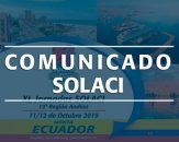 Comunicado | Suspensión de las XL Jornadas SOLACI en Manta, Ecuador
