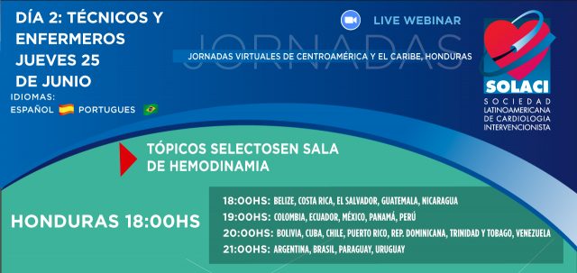 Jornadas Virtuales Honduras | Tópicos selectosen sala de Hemodinamia