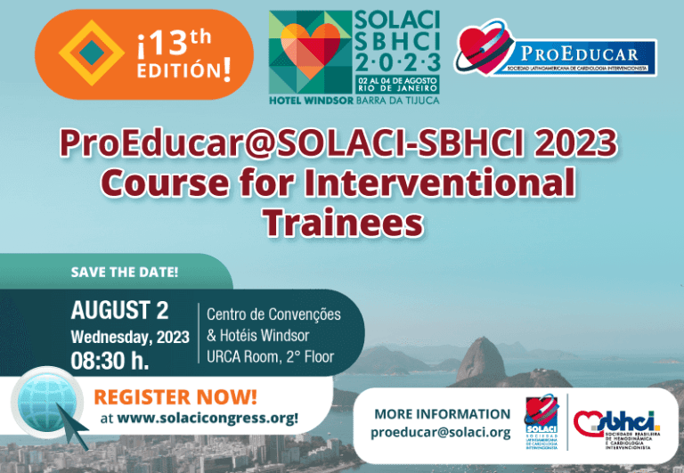 13th ProEducar Course for Fellow Interventionists at SOLACI-SBHCI 2023