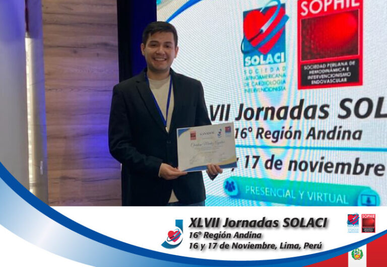Ganador del Concurso de Jóvenes Cardiólogos de las Jornadas Perú 2023