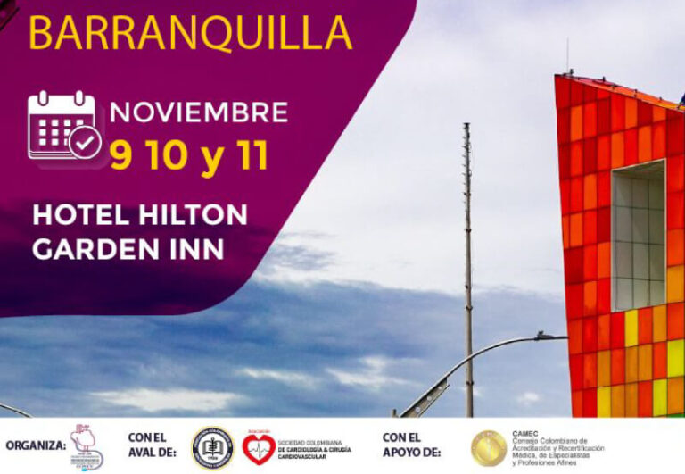 Esta semana começa o XVIII Congresso Colombiano de Hemodinâmica e Intervencionismo Cardiovascular