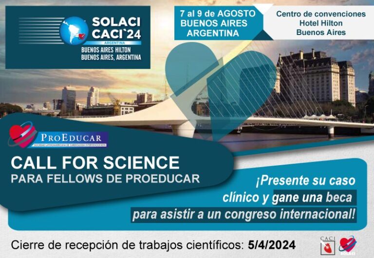SOLACI-CACI 2024 | Call For Science ProEducar: envíe su caso clínico ahora