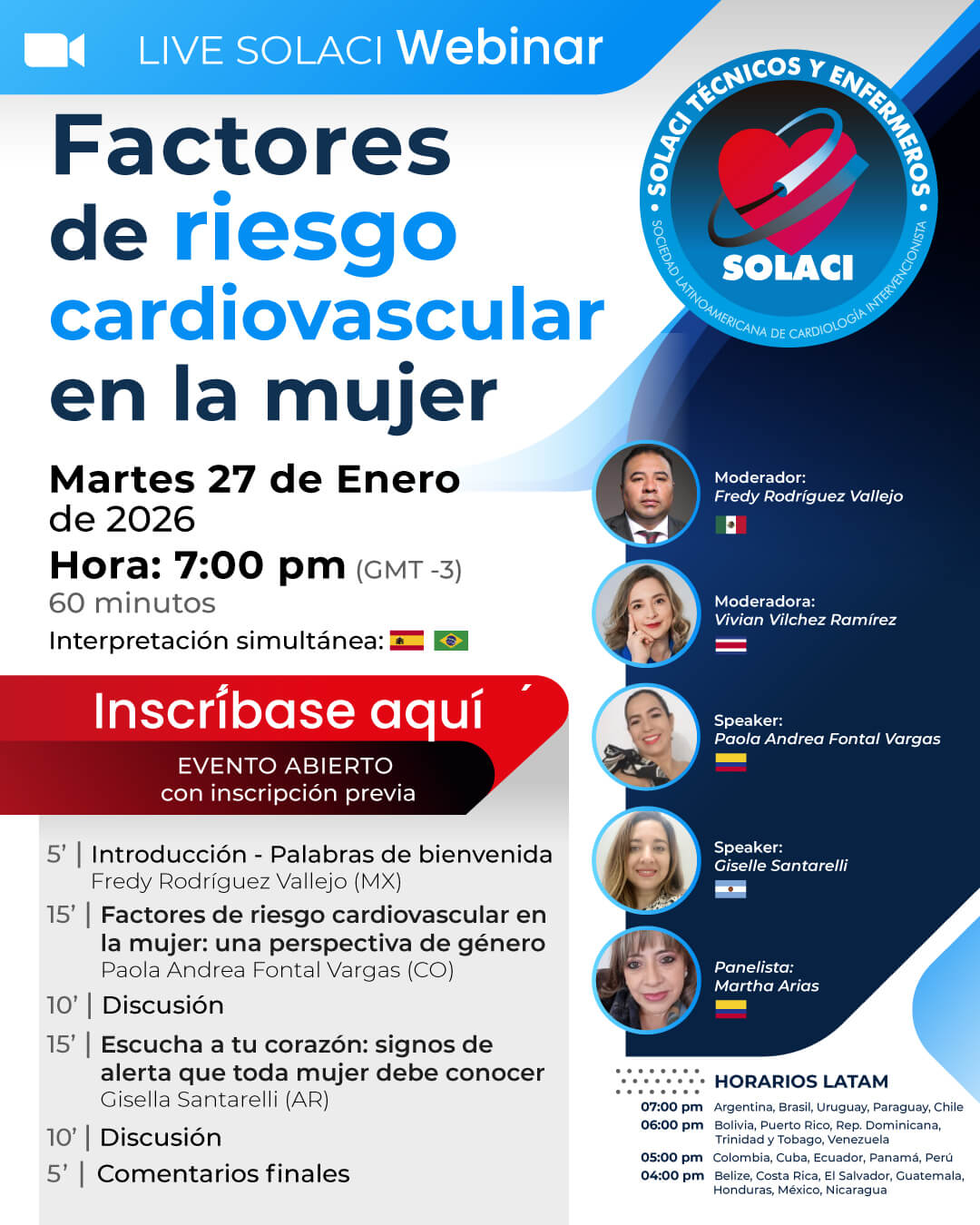 Webinar Técnicos SOLACI - Factores de riesgo cardiovascular en la mujer