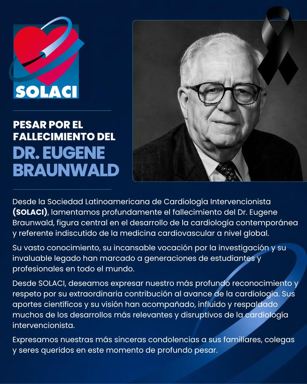 Fallecimiento Dr. Eugene Braunwald
